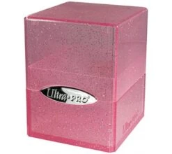 Ultra Pro Deckbox Satin Cube Pink With Silver Glitter