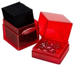 Ultra Pro - Glitter Satin Tower Deckbox: Red -DRAGON SHIELD Winkel db up satin tower glitter red 3