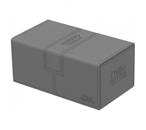 Ultimate Guard Twin Flip'n'Tray Deck Case 200+ XenoSkin Gray 5 Ultimate Guard Twin Flip'n'Tray Deck Case 200+ XenoSkin Gray - Afbeelding 5