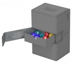 Ultimate Guard Twin Flip'n'Tray Deck Case 160+ XenoSkin Gray -DRAGON SHIELD Winkel ug 010645 3