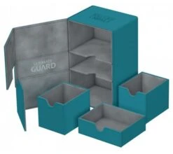 Ultimate Guard Twin Flip'n'Tray Deck Case 160+ XenoSkin Petrol Blue -DRAGON SHIELD Winkel ug 010648 2