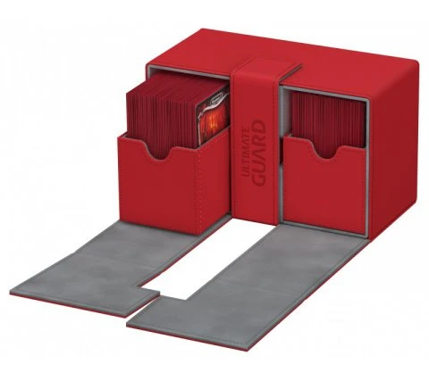 Ultimate Guard Twin Flip'n'Tray Deck Case 160+ XenoSkin Red 4 Ultimate Guard Twin Flip'n'Tray Deck Case 160+ XenoSkin Red - Afbeelding 4
