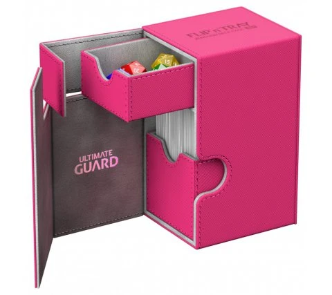Ultimate Guard Flip'n'Tray Deck Case 80+ XenoSkin Pink 2 Ultimate Guard Flip'n'Tray Deck Case 80+ XenoSkin Pink - Afbeelding 2