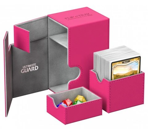 Ultimate Guard Flip'n'Tray Deck Case 80+ XenoSkin Pink 3 Ultimate Guard Flip'n'Tray Deck Case 80+ XenoSkin Pink - Afbeelding 3