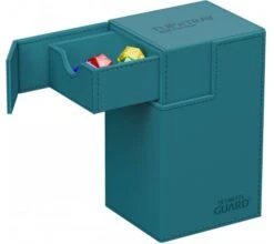 Ultimate Guard Flip'n'Tray Deck Case 80+ XenoSkin Monocolor Petrol -DRAGON SHIELD Winkel ug 011223 3