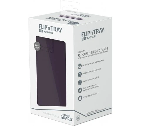 Ultimate Guard Flip'n'Tray Deck Case 80+ XenoSkin Monocolor Purple 7 Ultimate Guard Flip'n'Tray Deck Case 80+ XenoSkin Monocolor Purple - Afbeelding 7