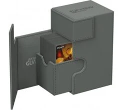 Ultimate Guard Flip'n'Tray Deck Case 80+ XenoSkin Monocolor Grey -DRAGON SHIELD Winkel ug 011225 4