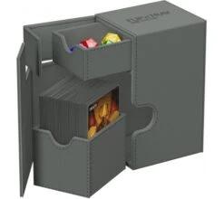 Ultimate Guard Flip'n'Tray Deck Case 80+ XenoSkin Monocolor Grey -DRAGON SHIELD Winkel ug 011225 5