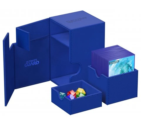 Ultimate Guard Flip'n'Tray Deck Case 100+ XenoSkin Monocolor Blue 6 Ultimate Guard Flip'n'Tray Deck Case 100+ XenoSkin Monocolor Blue - Afbeelding 6