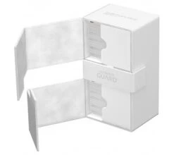 Ultimate Guard Twin Flip'n'Tray Deck Case 200+ XenoSkin Monocolor White -DRAGON SHIELD Winkel ug 011243 6