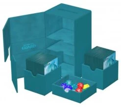 Ultimate Guard Twin Flip'n'Tray Deck Case 200+ XenoSkin Monocolor Petrol