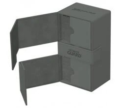 Ultimate Guard Twin Flip'n'Tray Deck Case 200+ XenoSkin Monocolor Grey -DRAGON SHIELD Winkel ug 011249 6
